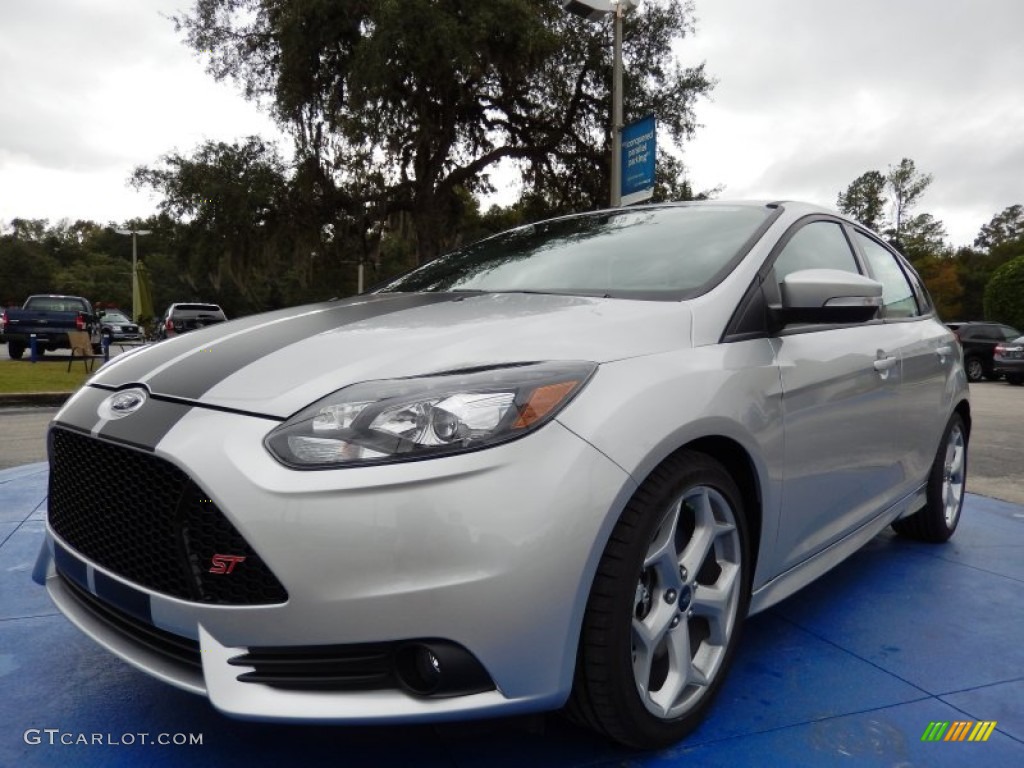 2014 Focus ST Hatchback - Ingot Silver / ST Charcoal Black Recaro Sport Seats photo #1