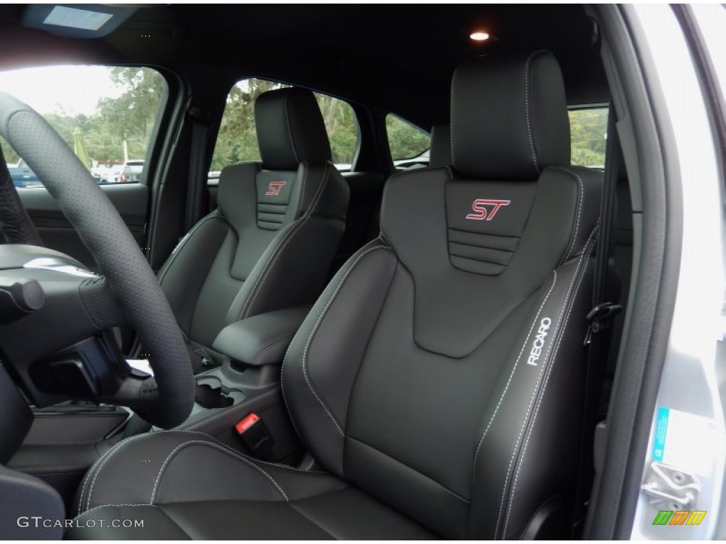 ST Charcoal Black Recaro Sport Seats Interior 2014 Ford Focus ST Hatchback Photo #88142402
