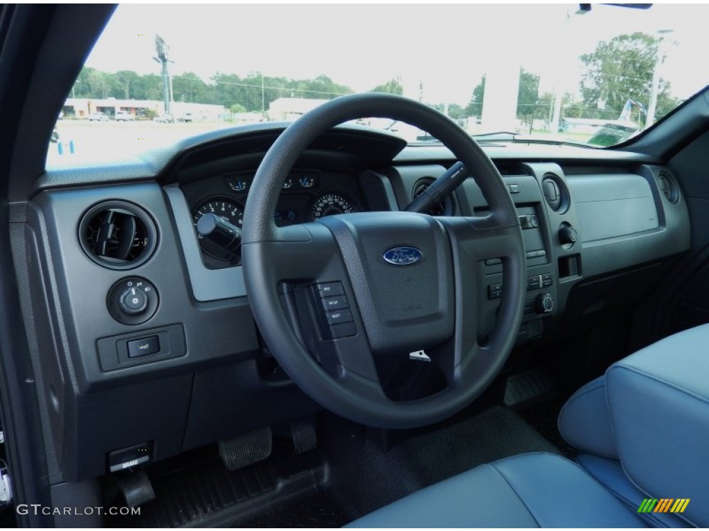 Steel Grey Interior 2014 Ford F150 XL Regular Cab 4x4 Photo #88143383