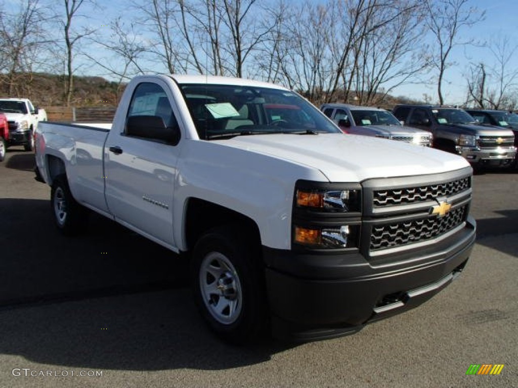 2014 Silverado 1500 WT Regular Cab 4x4 - Summit White / Jet Black/Dark Ash photo #4