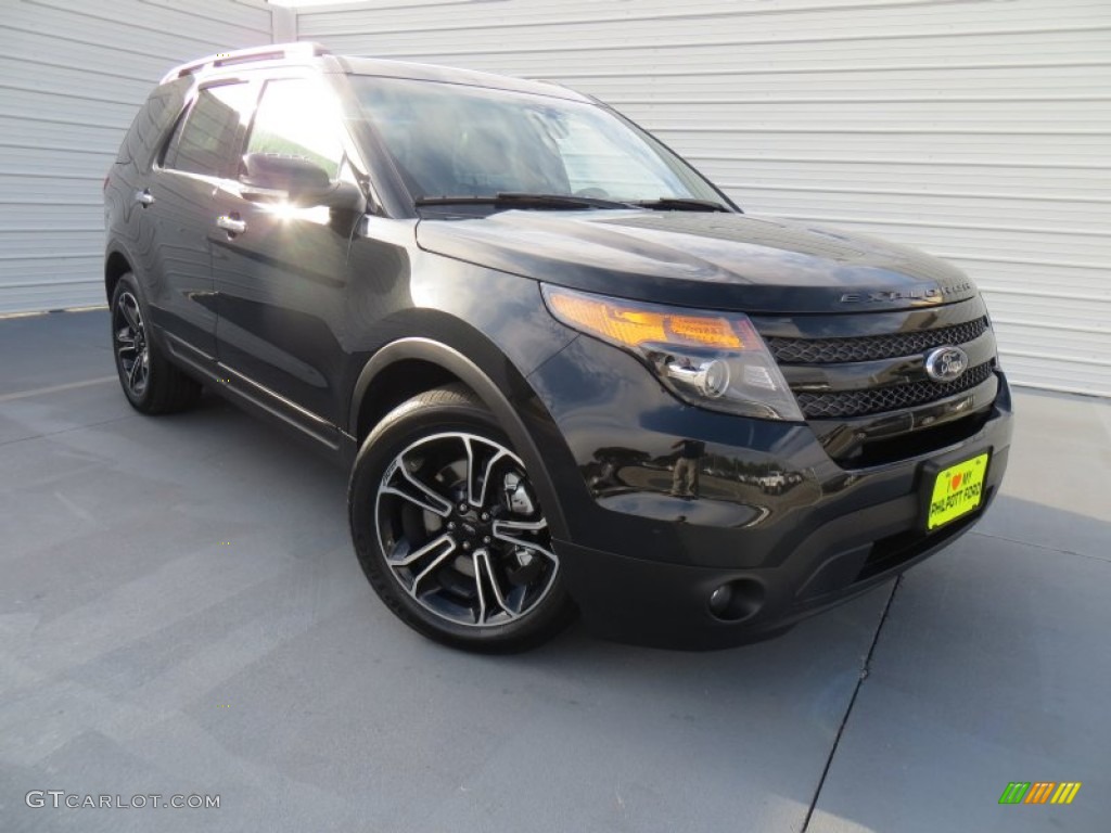 2014 Explorer Sport 4WD - Tuxedo Black / Sport Charcoal Black photo #1