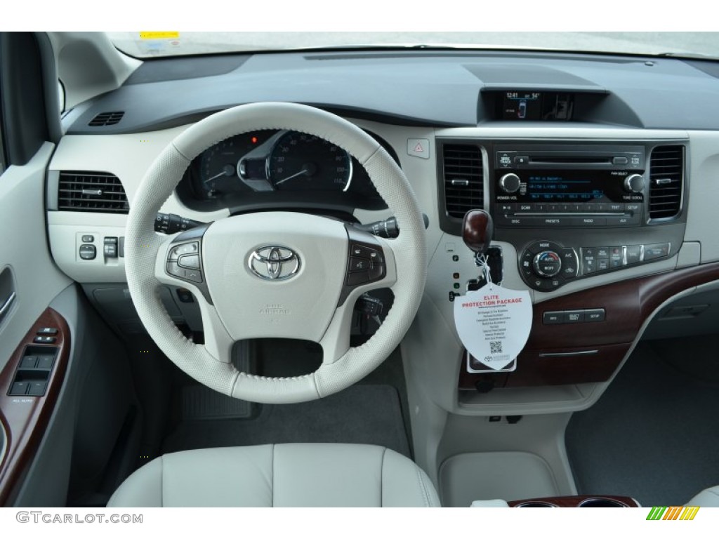 2014 Toyota Sienna XLE Light Gray Dashboard Photo #88145006