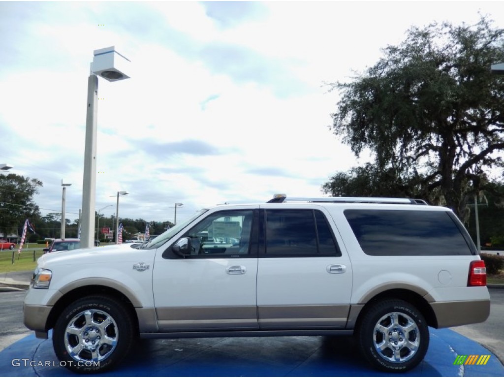 White Platinum 2014 Ford Expedition EL King Ranch Exterior Photo #88145090