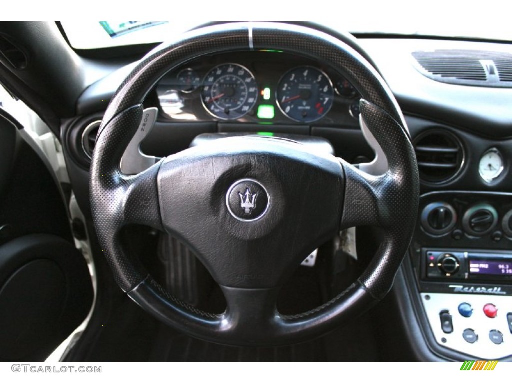 2006 Maserati GranSport Coupe Nero (Black) Steering Wheel Photo #88145216