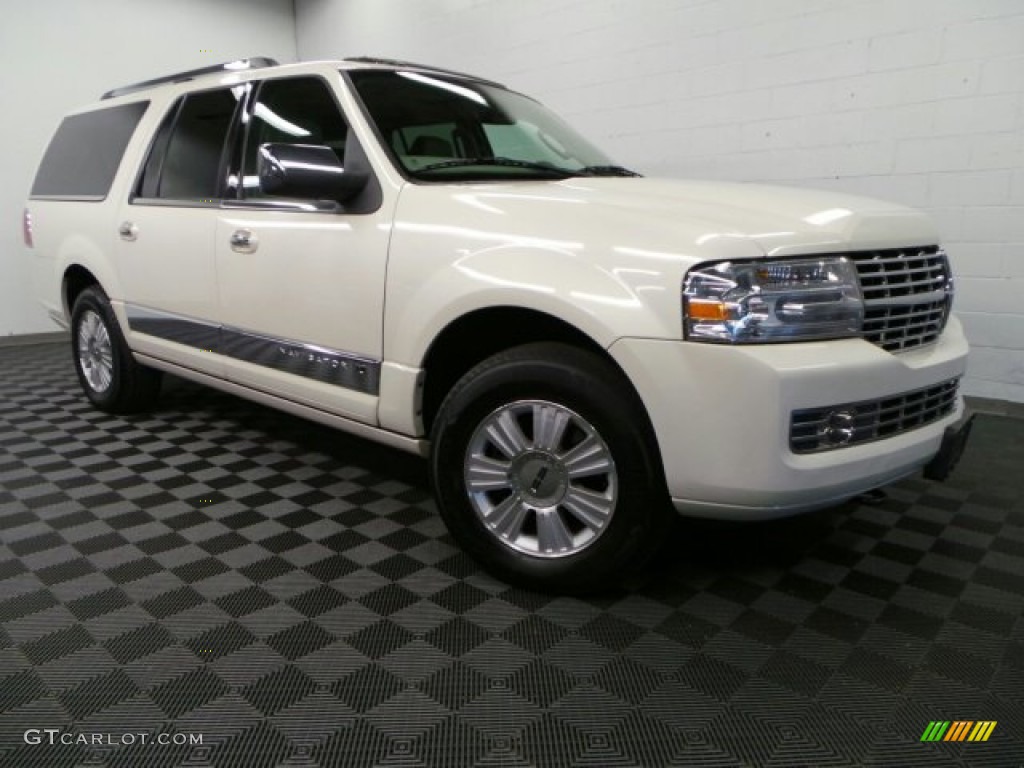 2008 Navigator L Luxury 4x4 - White Suede Metallic / Stone photo #1