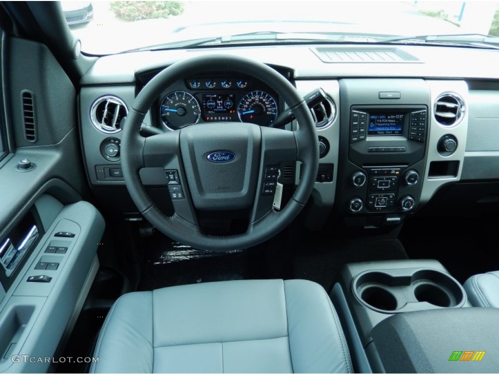 2014 Ford F150 Lariat SuperCab Steel Grey Dashboard Photo #88145891
