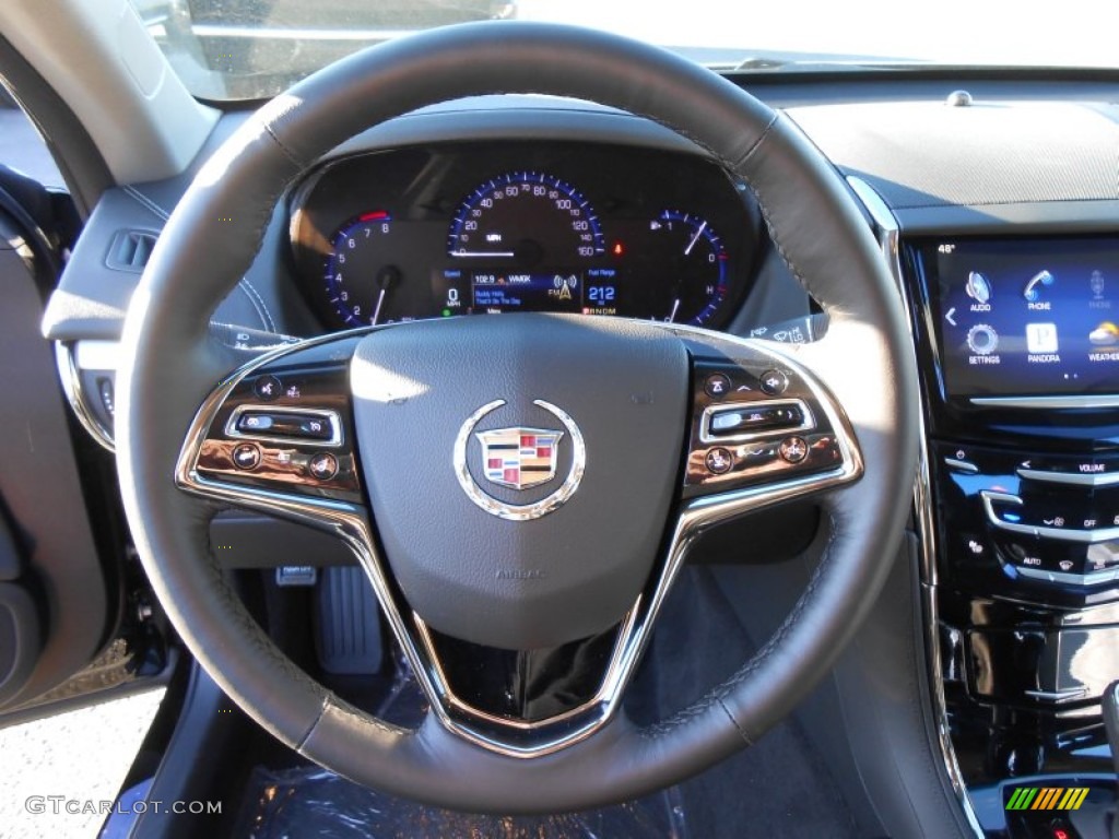 2014 Cadillac ATS 2.0L Turbo AWD Jet Black/Jet Black Steering Wheel Photo #88146245
