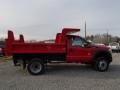Vermillion Red - F550 Super Duty XL Regular Cab 4x4 Dump Truck Photo No. 1