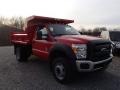 Vermillion Red - F550 Super Duty XL Regular Cab 4x4 Dump Truck Photo No. 2