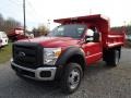 Front 3/4 View of 2014 F550 Super Duty XL Regular Cab 4x4 Dump Truck