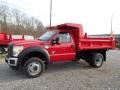 Vermillion Red 2014 Ford F550 Super Duty XL Regular Cab 4x4 Dump Truck Exterior