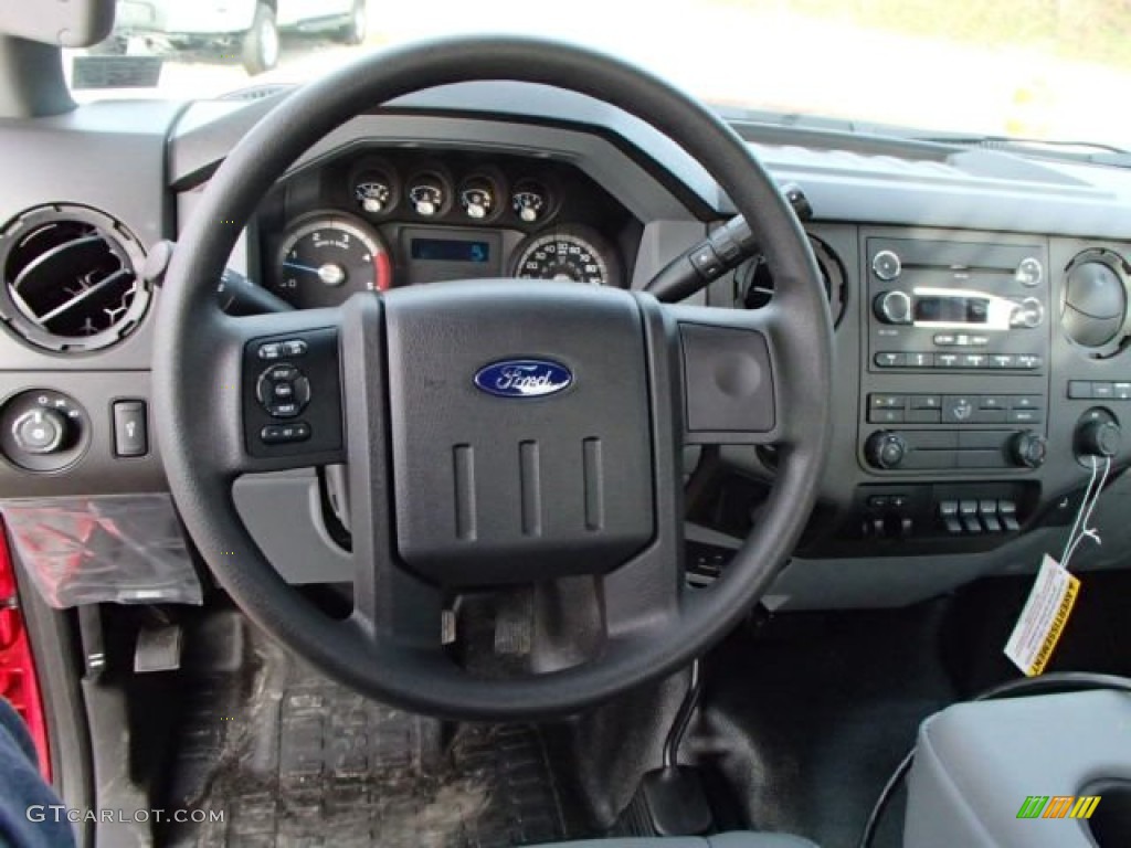 2014 Ford F550 Super Duty XL Regular Cab 4x4 Dump Truck Steel Steering Wheel Photo #88149041