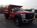 Vermillion Red - F550 Super Duty XL Regular Cab 4x4 Dump Truck Photo No. 2