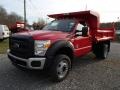 Vermillion Red - F550 Super Duty XL Regular Cab 4x4 Dump Truck Photo No. 4