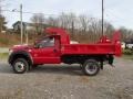 Vermillion Red 2014 Ford F550 Super Duty XL Regular Cab 4x4 Dump Truck Exterior