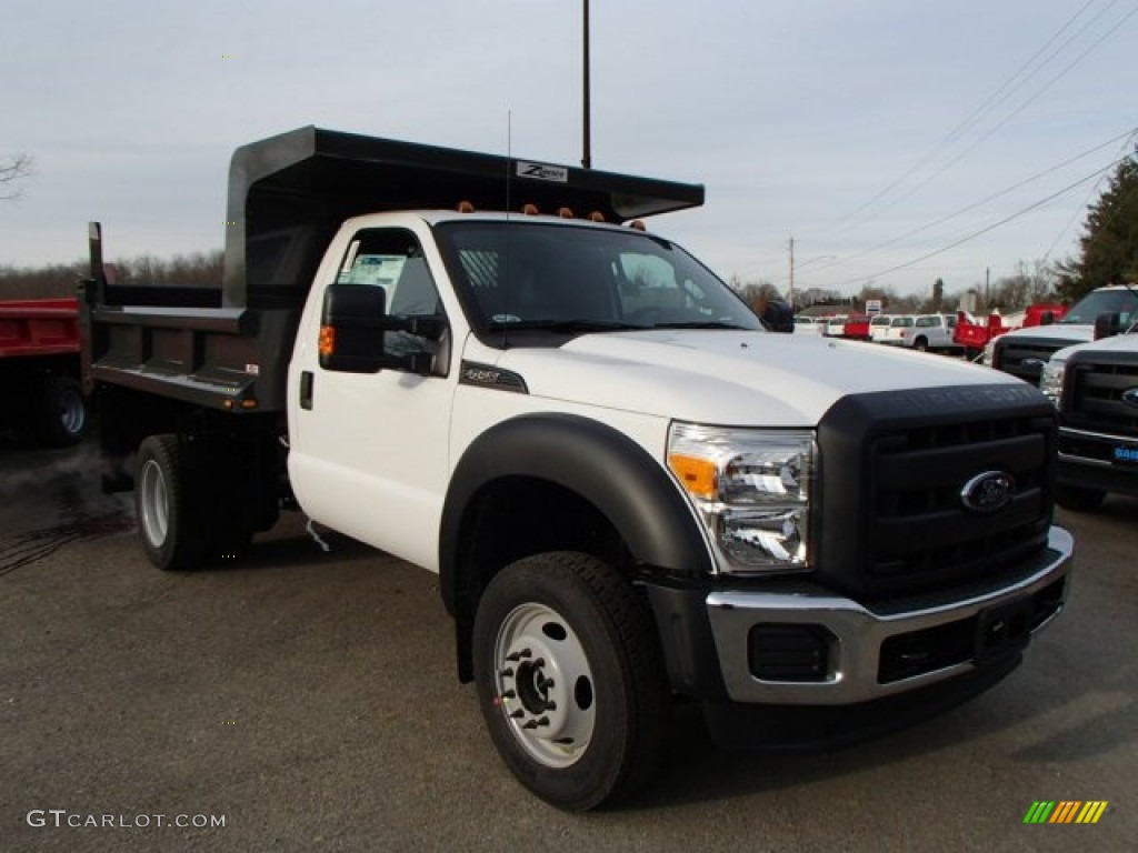 Oxford White 2014 Ford F450 Super Duty XL Regular Cab 4x4 Dump Truck Exterior Photo #88149587