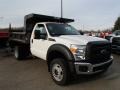 Oxford White 2014 Ford F450 Super Duty XL Regular Cab 4x4 Dump Truck Exterior