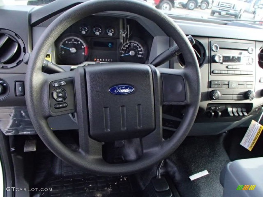2014 Ford F450 Super Duty XL Regular Cab 4x4 Dump Truck Steel Steering Wheel Photo #88149938
