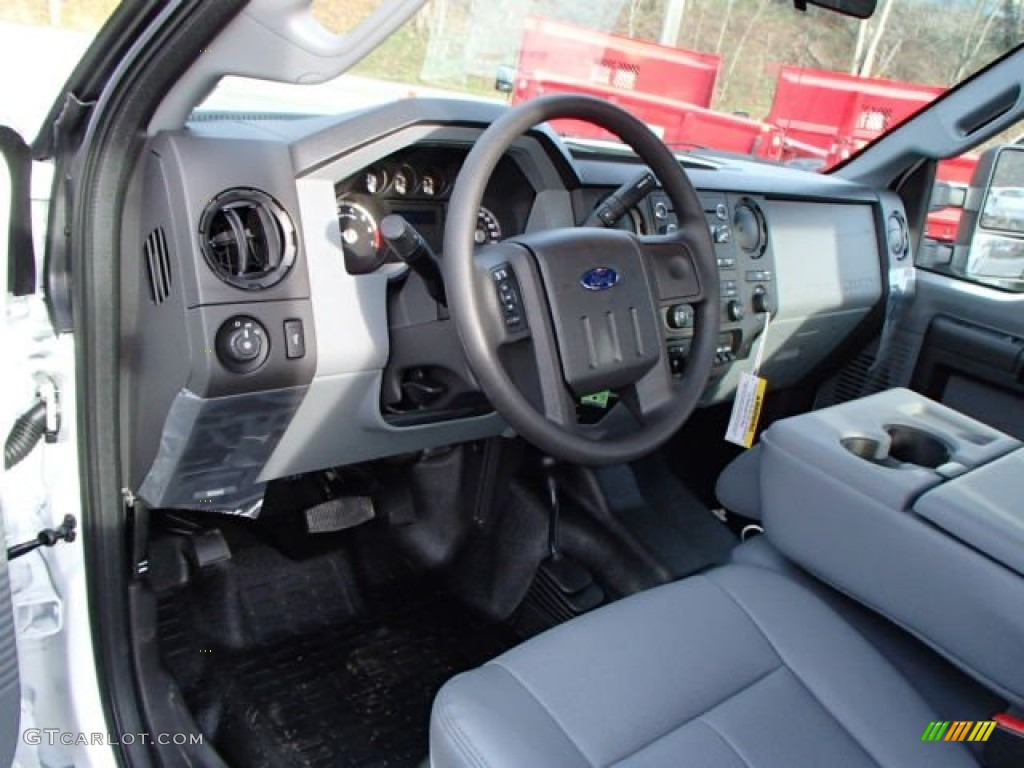 2014 F350 Super Duty XL SuperCab 4x4 - Oxford White / Steel photo #13