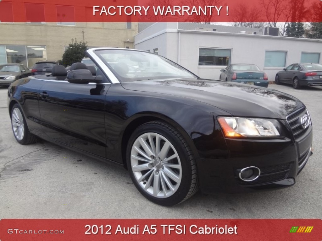 2012 A5 2.0T Cabriolet - Brilliant Black / Black photo #1