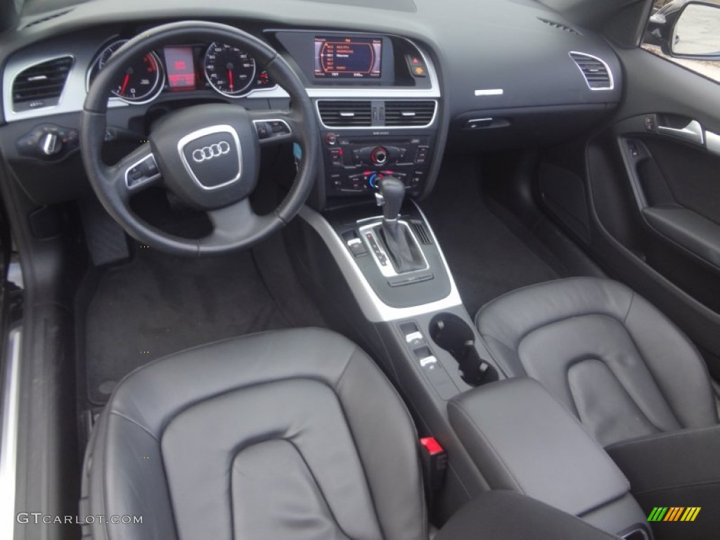 Black Interior 2012 Audi A5 2.0T Cabriolet Photo #88150634