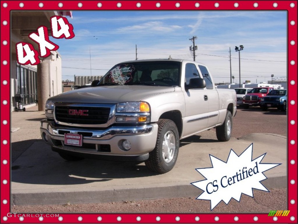 2006 Sierra 1500 SLE Extended Cab 4x4 - Silver Birch Metallic / Dark Pewter photo #1