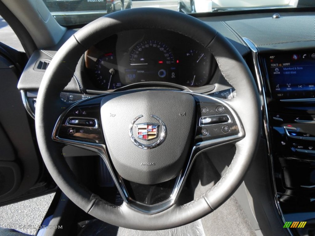 2014 Cadillac ATS 2.0L Turbo Jet Black/Jet Black Steering Wheel Photo #88152946
