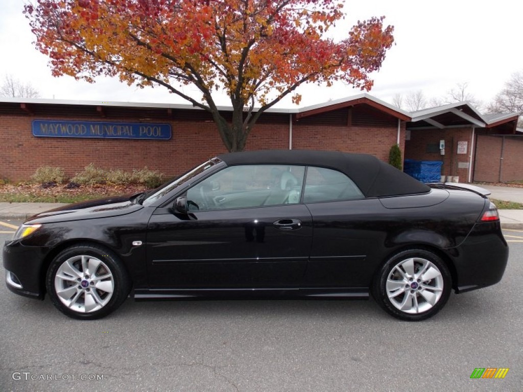 2010 9-3 Aero Convertible - Jet Black Metallic / Parchment/Black photo #2
