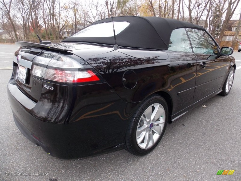 2010 9-3 Aero Convertible - Jet Black Metallic / Parchment/Black photo #5