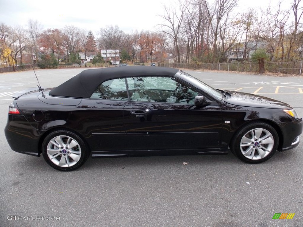 2010 9-3 Aero Convertible - Jet Black Metallic / Parchment/Black photo #6
