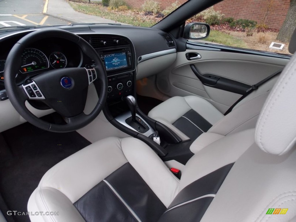 Parchment/Black Interior 2010 Saab 9-3 Aero Convertible Photo #88155017