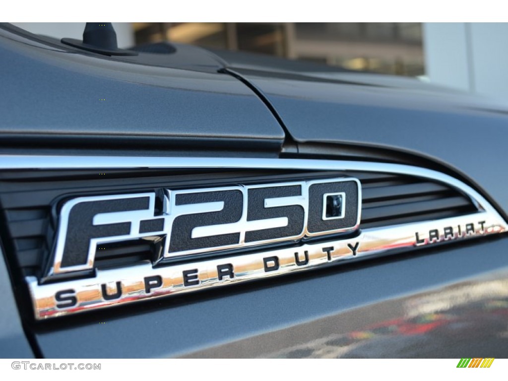 2014 F250 Super Duty Lariat Crew Cab 4x4 - Sterling Gray Metallic / Black photo #14