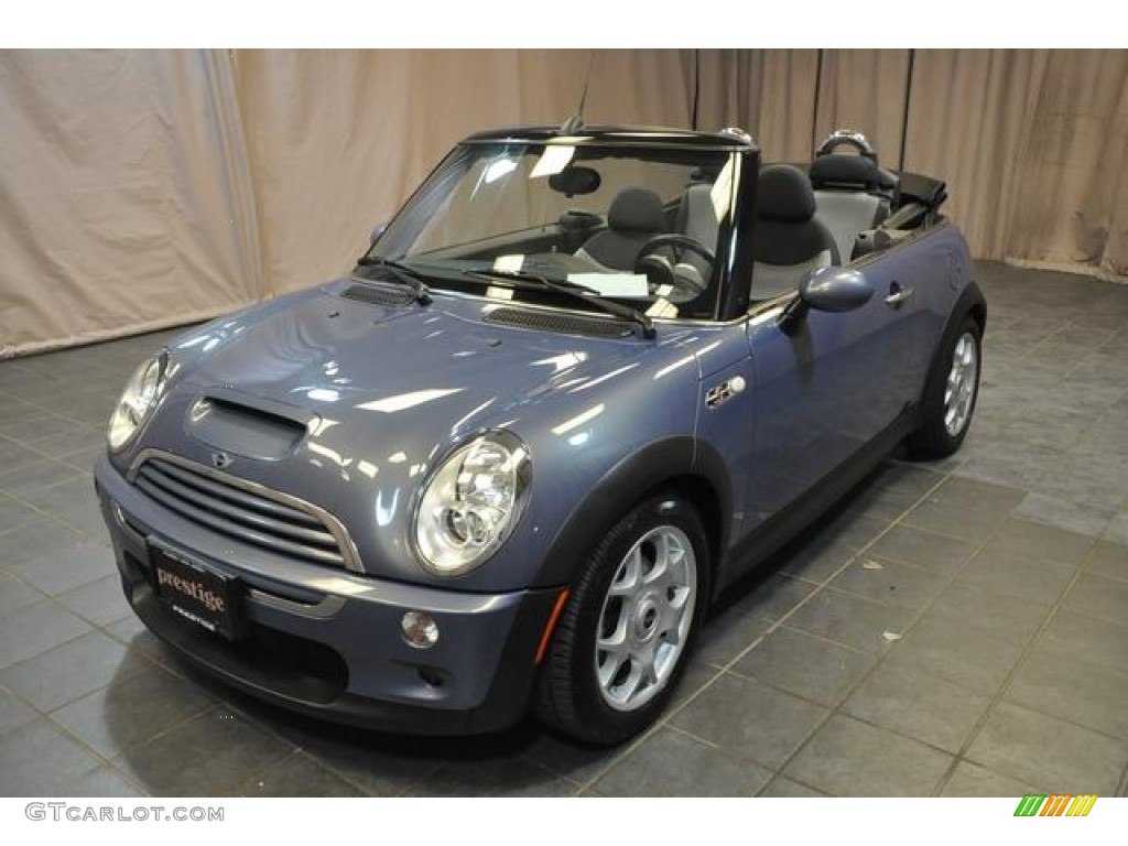 2006 Cooper S Convertible - Cool Blue Metallic / Space Gray/Panther Black photo #1