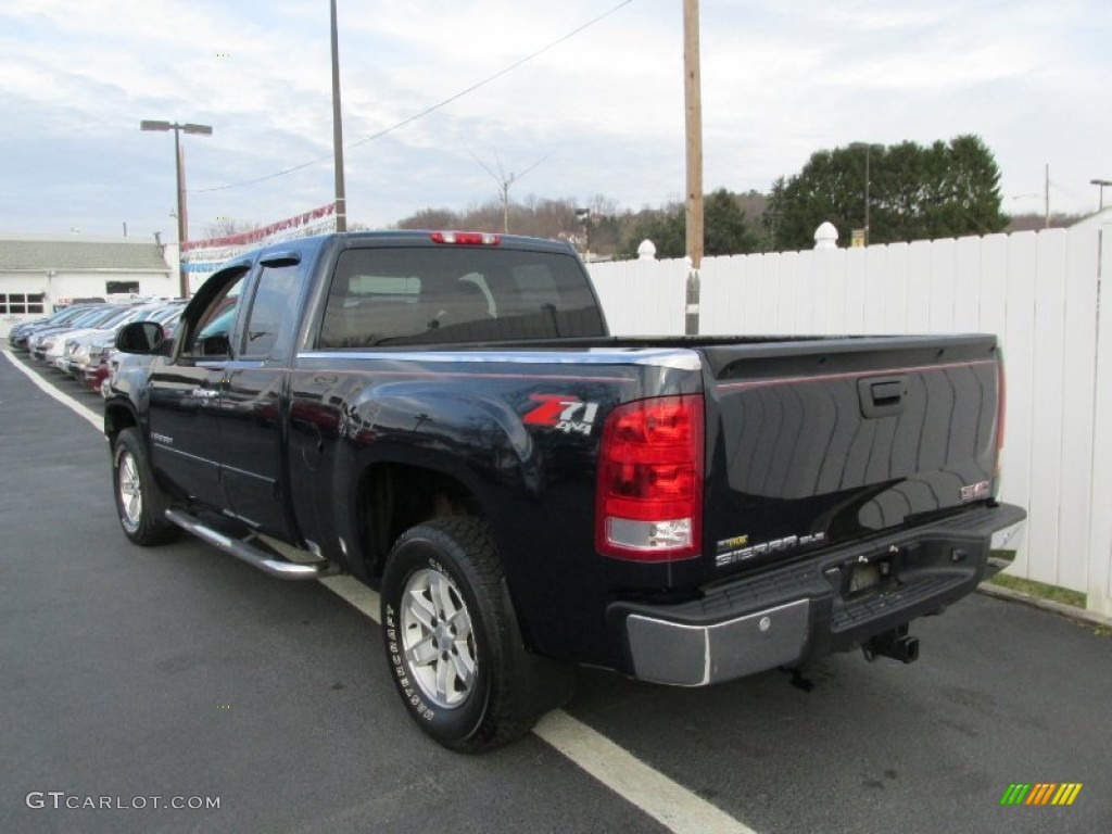 2007 Sierra 1500 SLE Extended Cab 4x4 - Deep Blue Metallic / Dark Titanium/Light Titanium photo #4