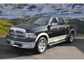 2009 Brilliant Black Crystal Pearl Dodge Ram 1500 Laramie Crew Cab 4x4  photo #5