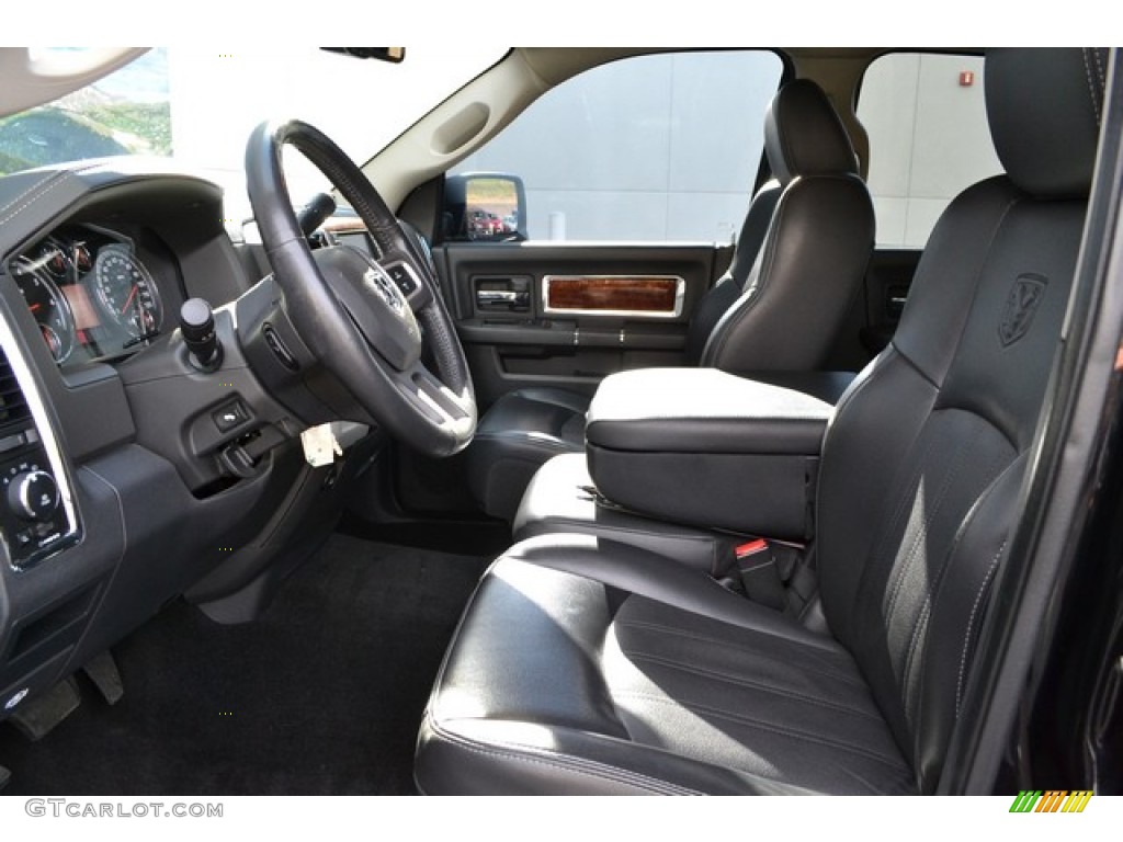 2009 Ram 1500 Laramie Crew Cab 4x4 - Brilliant Black Crystal Pearl / Dark Slate Gray photo #10