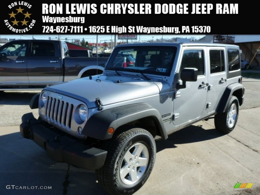 2014 Wrangler Unlimited Sport 4x4 - Billet Silver Metallic / Black photo #1