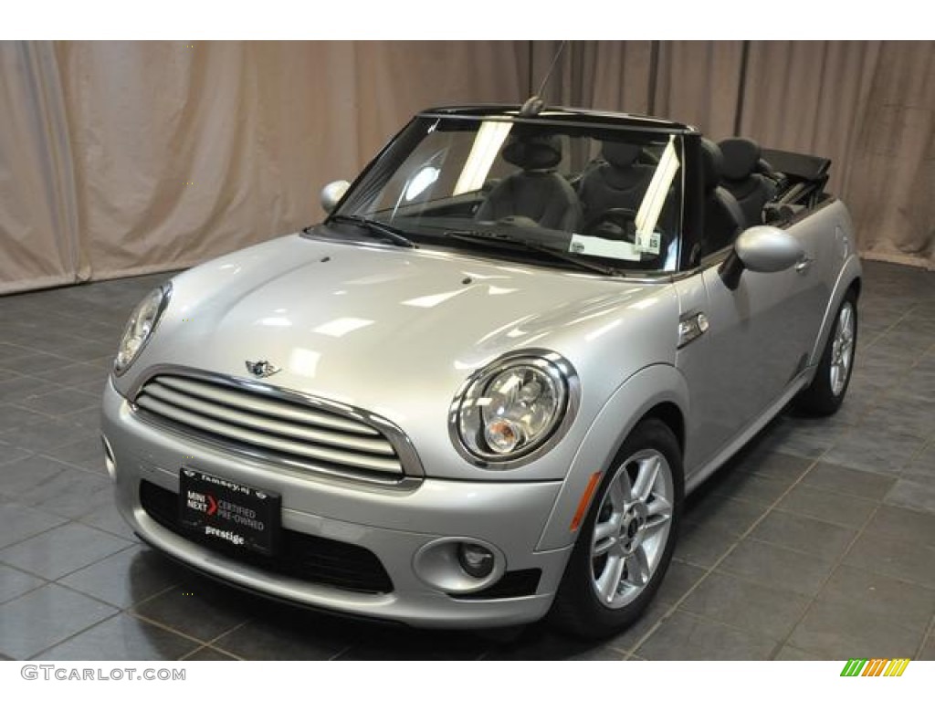 2011 Cooper Convertible - White Silver Metallic / Carbon Black photo #1