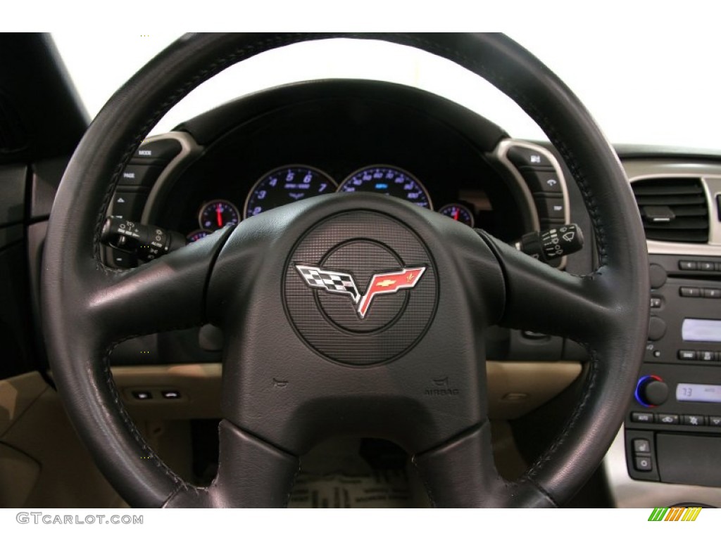 2005 Chevrolet Corvette Convertible Cashmere Steering Wheel Photo #88161884