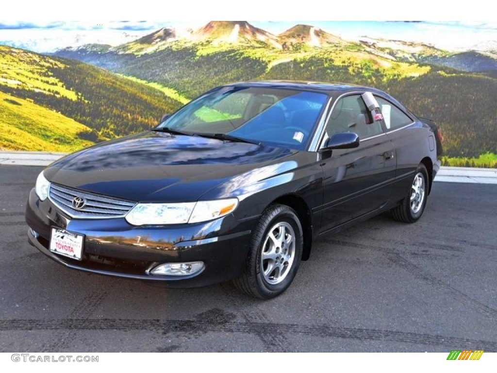 2003 Solara SE Coupe - Black Sand Pearl / Charcoal photo #5