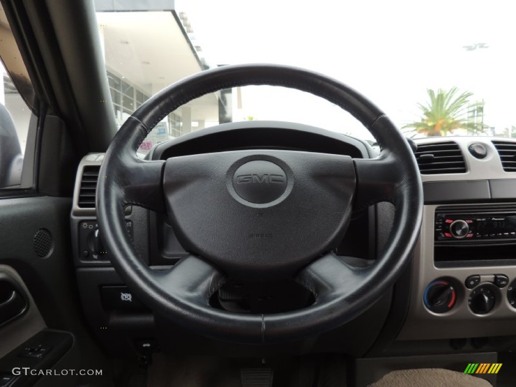 2005 GMC Canyon SLE Extended Cab Dark Pewter Steering Wheel Photo #88165310