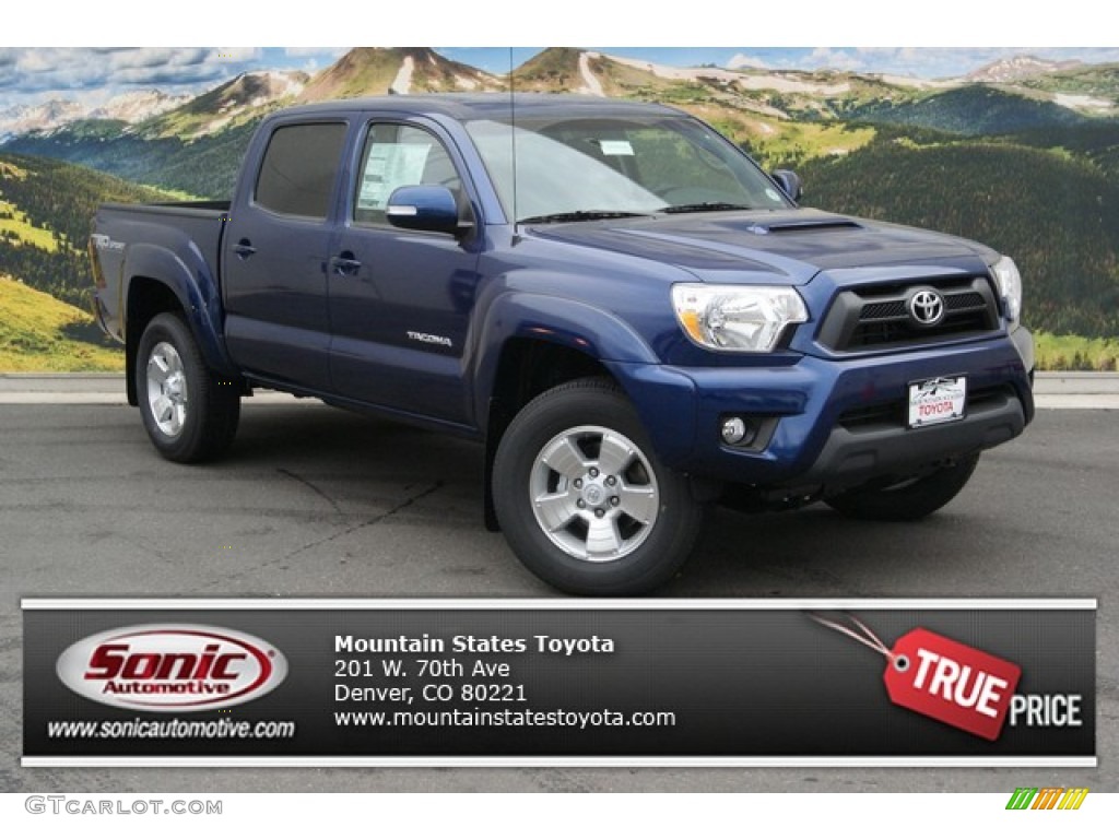 2014 Tacoma V6 TRD Sport Double Cab 4x4 - Blue Ribbon Metallic / Graphite photo #1