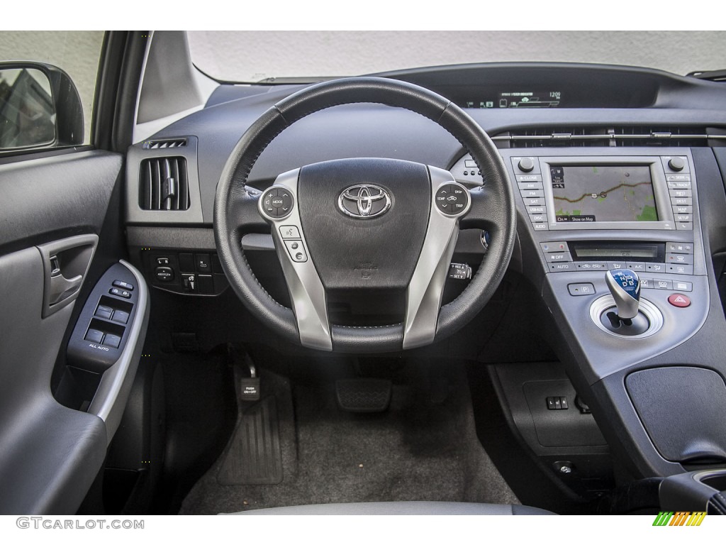 2012 Toyota Prius 3rd Gen Four Hybrid Dark Gray Dashboard Photo #88168861