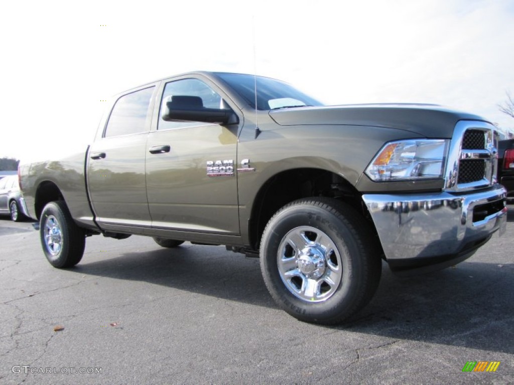 2014 2500 Tradesman Crew Cab 4x4 - Prairie Pearl Coat / Black/Diesel Gray photo #4