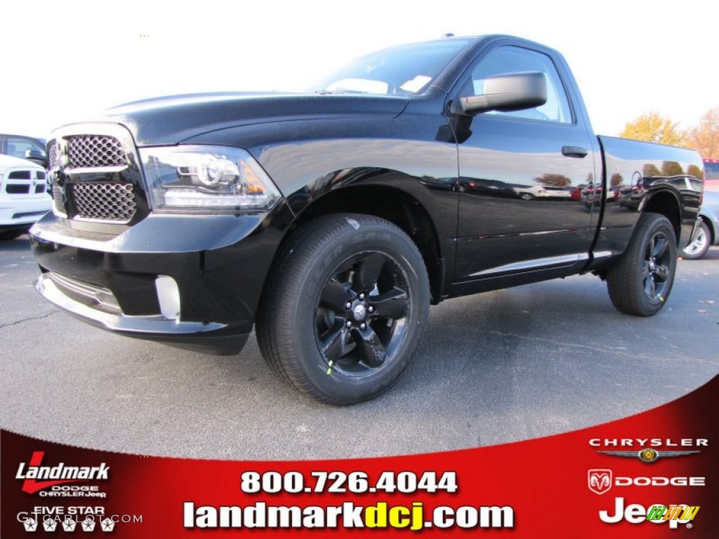 2014 1500 Express Regular Cab - Black / Black/Diesel Gray photo #1
