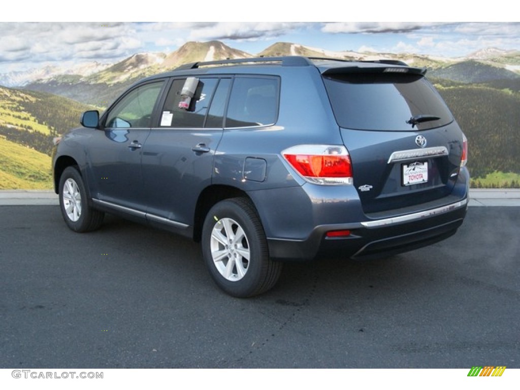 2013 Highlander V6 4WD - Shoreline Blue Pearl / Ash photo #3