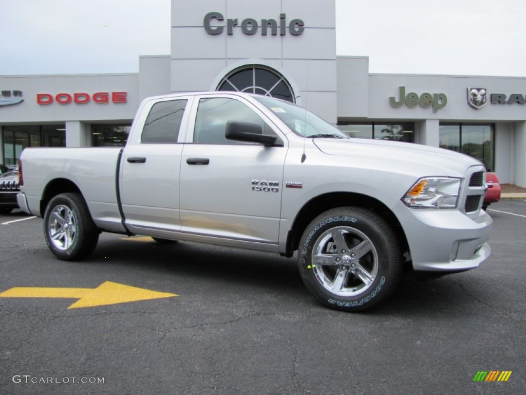 2014 1500 Express Quad Cab - Bright Silver Metallic / Black/Diesel Gray photo #1