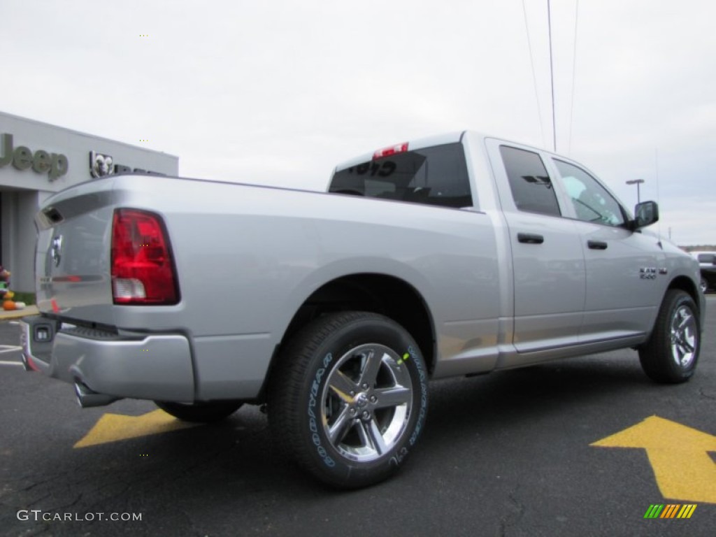 2014 1500 Express Quad Cab - Bright Silver Metallic / Black/Diesel Gray photo #7