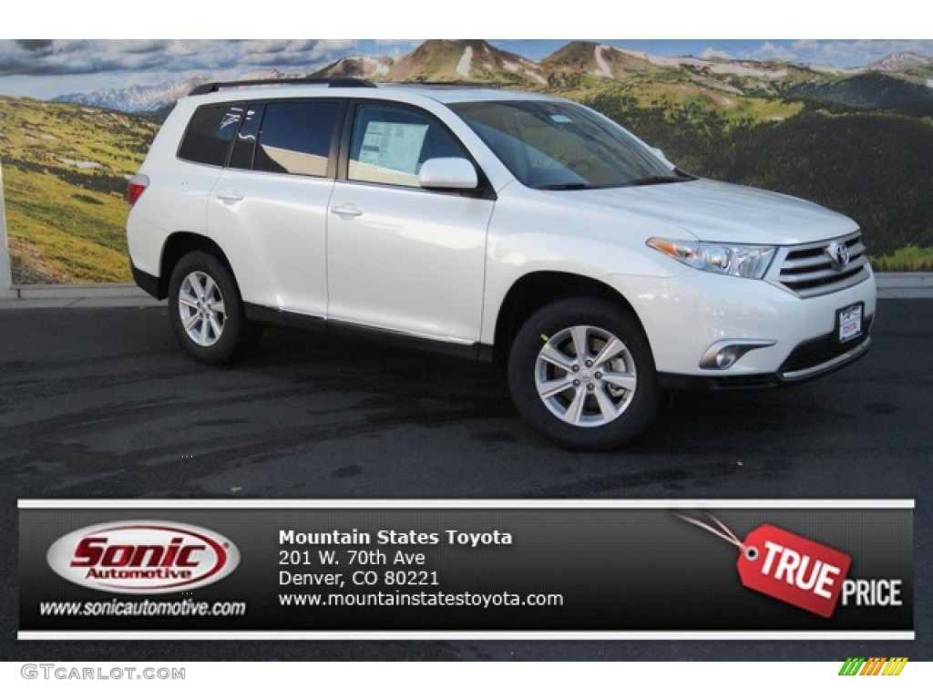 2013 Highlander SE 4WD - Blizzard White Pearl / Ash photo #1