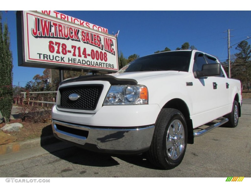 2006 F150 XLT SuperCrew - Oxford White / Tan photo #1